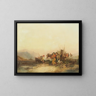 William Shayer - Fishing family on the shore.webp