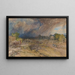 Dust Storm Approaching Near Jeypore, Rajpootana - William Simpson — framed artwork on a wall