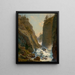 Montaña con cascada - William Stanley Haseltine — cuadro enmarcado en la pared