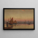 Costa veneciana al atardecer - William Stanley Haseltine — cuadro enmarcado en la pared
