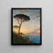 El Vesubio al atardecer - William Stanley Haseltine — cuadro enmarcado en la pared