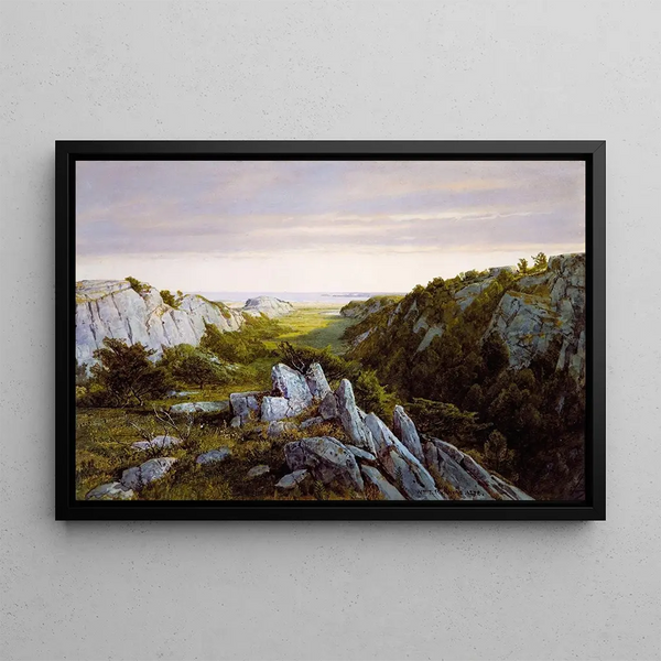 De Paraíso al Purgatorio Newport - William Trost Richards — cuadro enmarcado en la pared