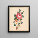 Arrangement of a Peony with Other Flowers - William Wood Thackara — framed artwork on a wall