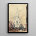 Vista de la iglesia Sainte-Marie en Londres - William Wyld — cuadro enmarcado en la pared