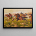 Race against the steam train - William de la Montagne Cary — framed artwork on a wall