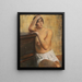 Mujer desnuda sentada - Willy Jaeckel — cuadro enmarcado en la pared