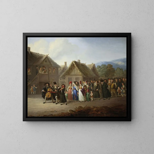 Matrimonio judío - Wincenty Smokowski — cuadro enmarcado en la pared