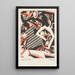 Drawing in two colors - Winold Reiss — framed artwork on a wall