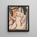 Concepción gráfica de un dibujo de composición cubista de mujer desnuda - Winold Reiss — cuadro enmarcado en la pared