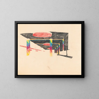 Winold Reiss - Studies of New York Coliseum Columbus Circle Convention Center Color study perspective.webp