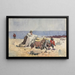 Un festín de almejas - Winslow Homer — cuadro enmarcado en la pared