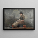 Una pescadora atrayendo líneas - Winslow Homer — cuadro enmarcado en la pared