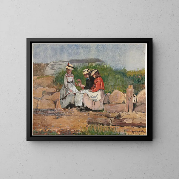 La Hija del Pescador - Winslow Homer — cuadro enmarcado en la pared