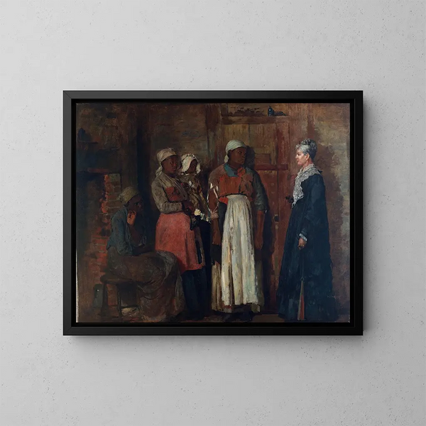 Una visita a la antigua amante - Winslow Homer — cuadro enmarcado en la pared
