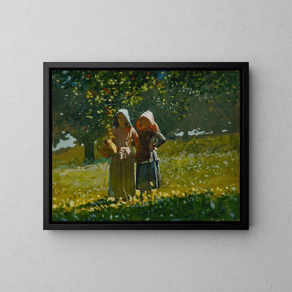 La recolección de manzanas - Winslow Homer — cuadro enmarcado en la pared