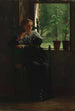 A la ventana - Winslow Homer — cuadro enmarcado en la pared