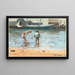 de niños chapoteando - Winslow Homer — cuadro enmarcado en la pared