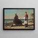 Papa arrive - Winslow Homer — cuadro enmarcado en la pared