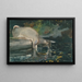 ciervo bebiendo - Winslow Homer — cuadro enmarcado en la pared