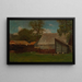 Cour de ferme avec des canards et des poules - Winslow Homer — cuadro enmarcado en la pared
