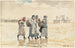 Cuatro pescaderas en la playa - Winslow Homer — vista de la obra
