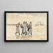 Cuatro pescaderas en la playa - Winslow Homer — cuadro enmarcado en la pared