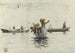 Four boats with children - Winslow Homer — artwork view