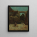 de la corte de granja francesa - Winslow Homer — cuadro enmarcado en la pared