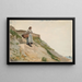 de una niña llevando una cesta - Winslow Homer — cuadro enmarcado en la pared