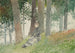 Joven chica sentada en un bosque - Winslow Homer — vista de la obra