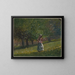 Niña con una horca de heno - Winslow Homer — cuadro enmarcado en la pared