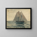 Schooner de Gloucester - Winslow Homer — framed artwork on a wall