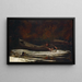Perro y cazador - Winslow Homer — cuadro enmarcado en la pared