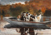 Perros de caza en un barco esperando la salida - Winslow Homer — vista de la obra