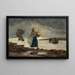 Dentro del bar - Winslow Homer — cuadro enmarcado en la pared