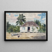 cabaña indígena en Nassau - Winslow Homer — cuadro enmarcado en la pared