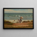 Sobre la playa en Marshfield - Winslow Homer — cuadro enmarcado en la pared