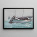 Carga de provisiones húmedas, goleta marcada Newport K W - Winslow Homer — cuadro enmarcado en la pared