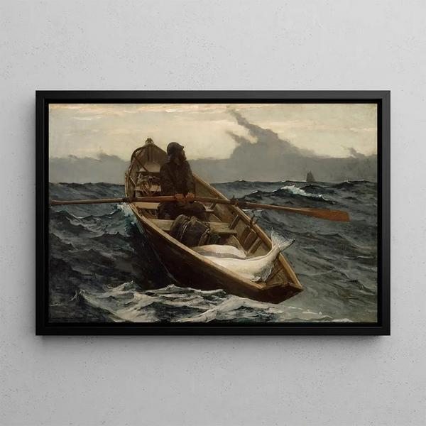 L'Advertencia de niebla - Winslow Homer — cuadro enmarcado en la pared