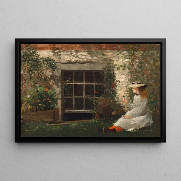 The Four-Leaf Clover - Winslow Homer — framed artwork on a wall