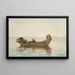 Three Boys in a Doric with Lobster Cages - Winslow Homer — framed artwork on a wall