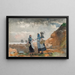 Three Young Fishers at Tynemouth - Winslow Homer — framed artwork on a wall