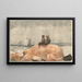 Dos niños mirando veleros - Winslow Homer — cuadro enmarcado en la pared