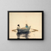Dos chicas en una barca - Winslow Homer — cuadro enmarcado en la pared