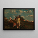 Dos chicas con sombreros de sol en un campo - Winslow Homer — cuadro enmarcado en la pared