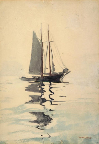 Winslow Homer - Twomasted Schooner with Dory.webp