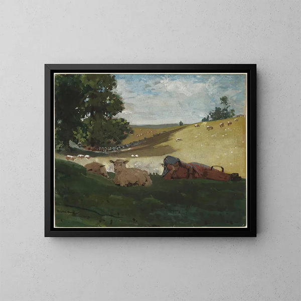 Tarde calurosa - Winslow Homer — cuadro enmarcado en la pared