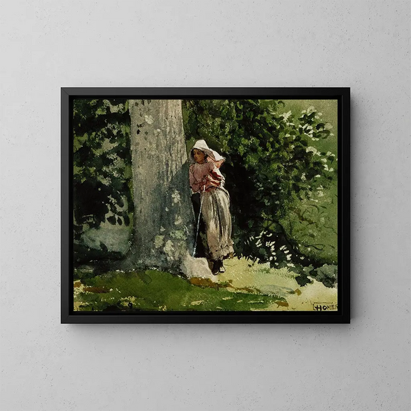 Tired - Winslow Homer — framed artwork on a wall