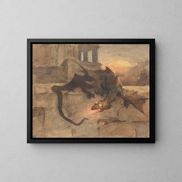 Dragón - Witold Pruszkowski — cuadro enmarcado en la pared