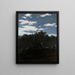 Landscape painting with a hedge fence - Witold Pruszkowski — framed artwork on a wall